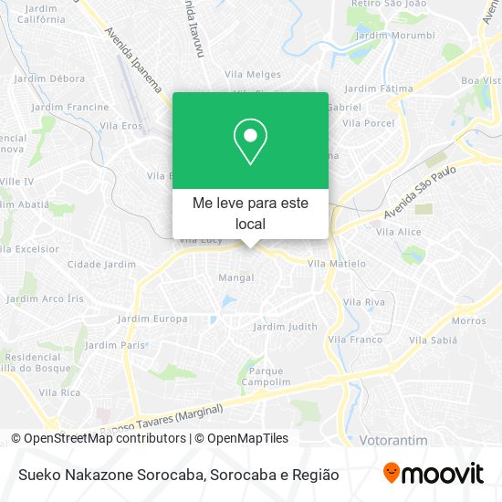 Sueko Nakazone Sorocaba mapa