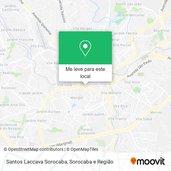 Santos Laccava Sorocaba mapa