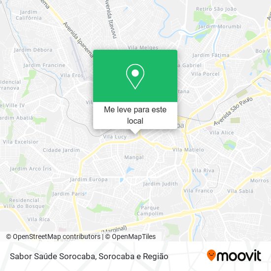 Sabor Saúde Sorocaba mapa