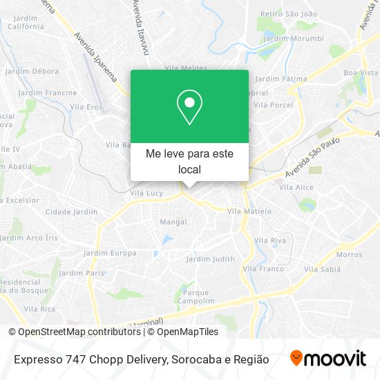 Expresso 747 Chopp Delivery mapa