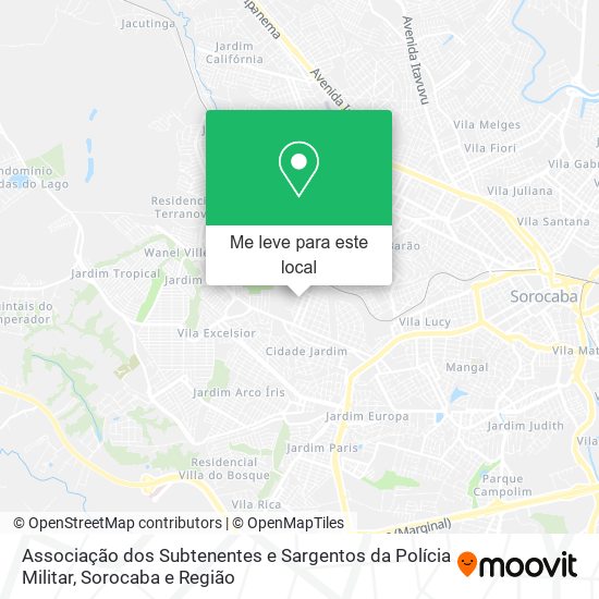 Associação dos Subtenentes e Sargentos da Polícia Militar mapa