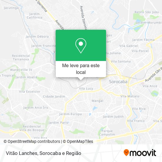 Vitão Lanches mapa