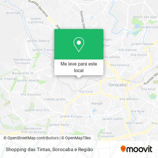 Shopping das Tintas mapa