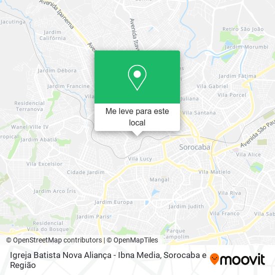 Igreja Batista Nova Aliança - Ibna Media mapa