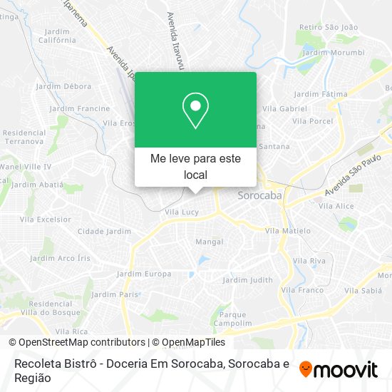 Recoleta Bistrô - Doceria Em Sorocaba mapa