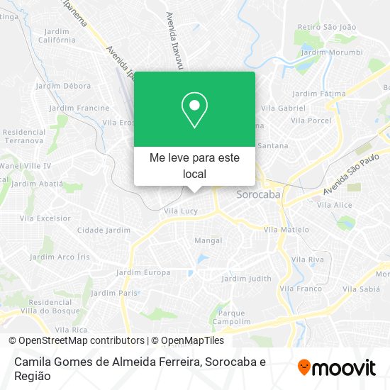 Camila Gomes de Almeida Ferreira mapa