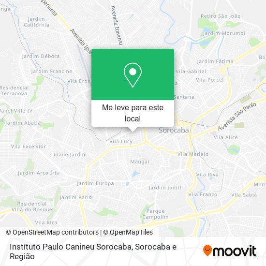 Instítuto Paulo Canineu Sorocaba mapa