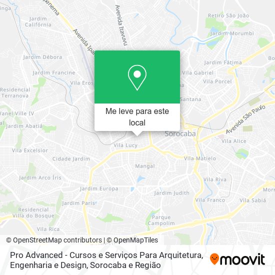 Pro Advanced - Cursos e Serviços Para Arquitetura, Engenharia e Design mapa