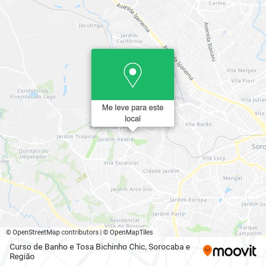 Curso de Banho e Tosa Bichinho Chic mapa