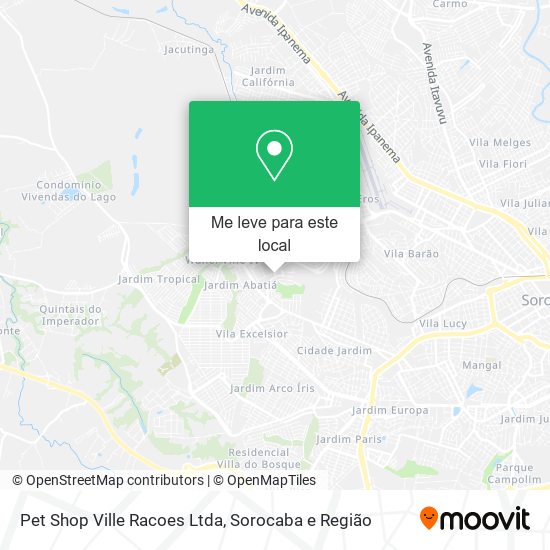 Pet Shop Ville Racoes Ltda mapa