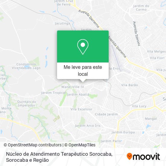 Núcleo de Atendimento Terapêutico Sorocaba mapa