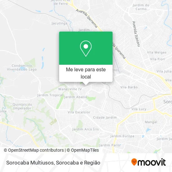 Sorocaba Multiusos mapa