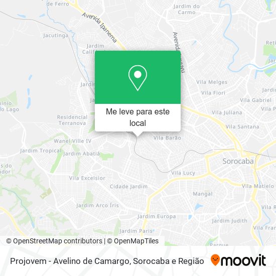 Projovem - Avelino de Camargo mapa