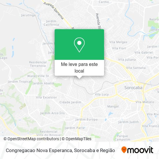 Congregacao Nova Esperanca mapa