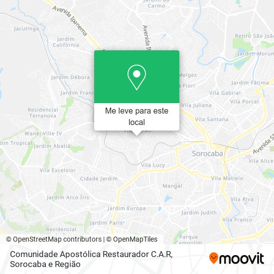 Comunidade Apostólica Restaurador C.A.R mapa
