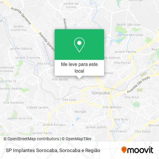 SP Implantes Sorocaba mapa