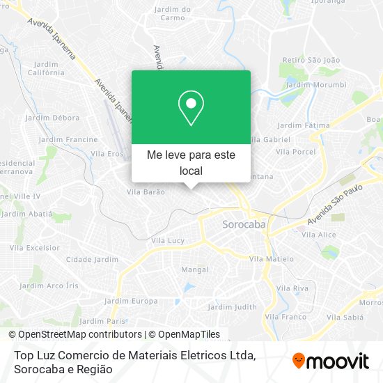 Top Luz Comercio de Materiais Eletricos Ltda mapa