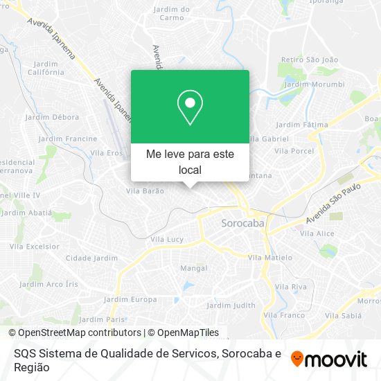 SQS Sistema de Qualidade de Servicos mapa