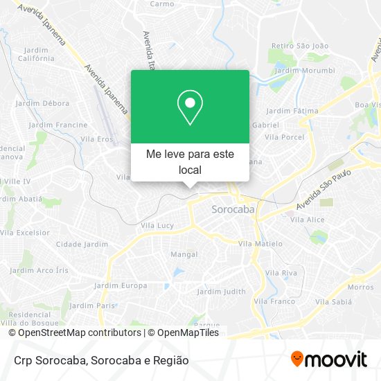 Crp Sorocaba mapa