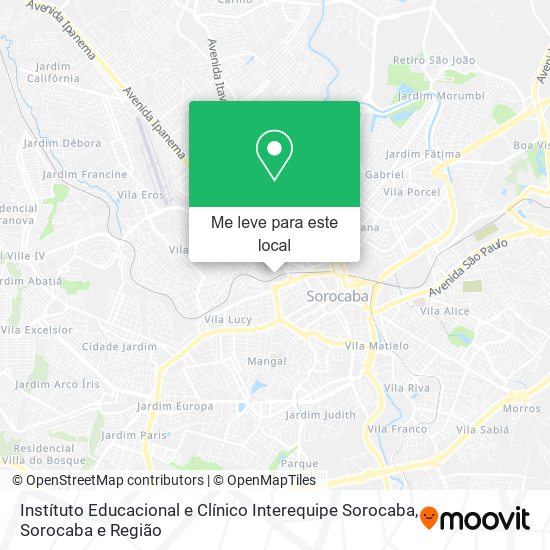 Instítuto Educacional e Clínico Interequipe Sorocaba mapa