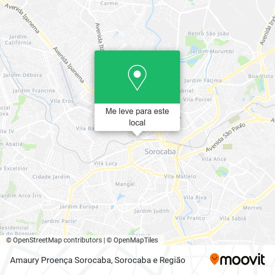 Amaury Proença Sorocaba mapa