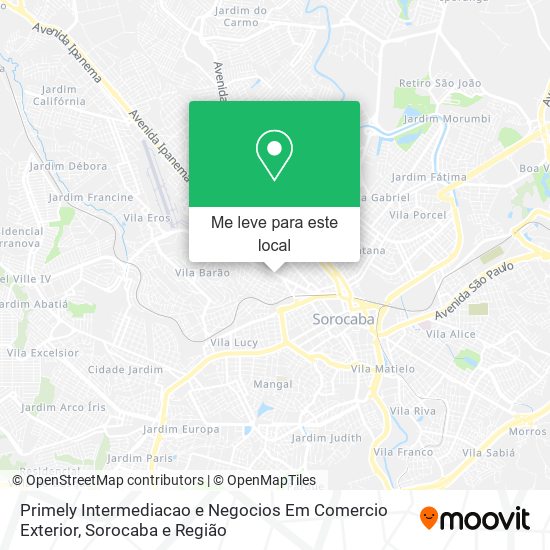 Primely Intermediacao e Negocios Em Comercio Exterior mapa