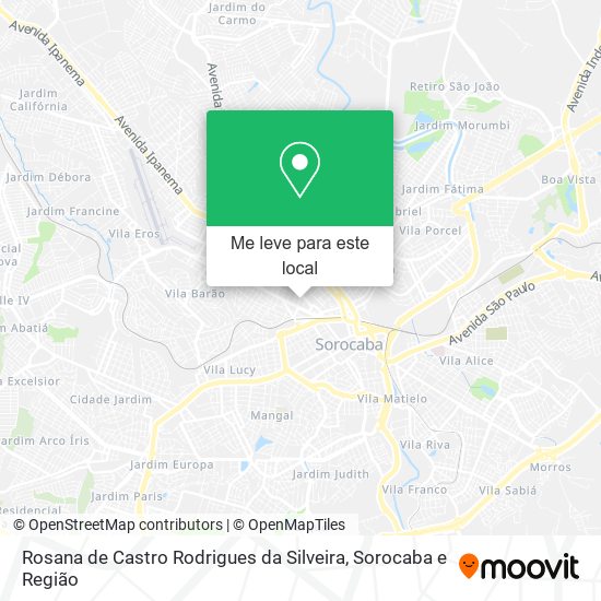 Rosana de Castro Rodrigues da Silveira mapa