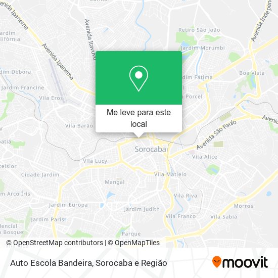 Auto Escola Bandeira mapa