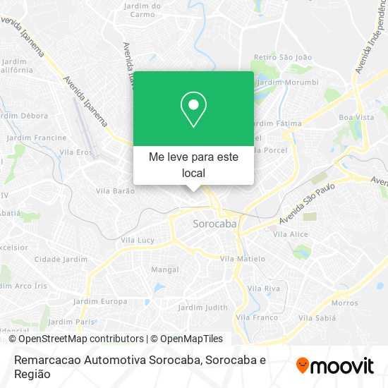 Remarcacao Automotiva Sorocaba mapa