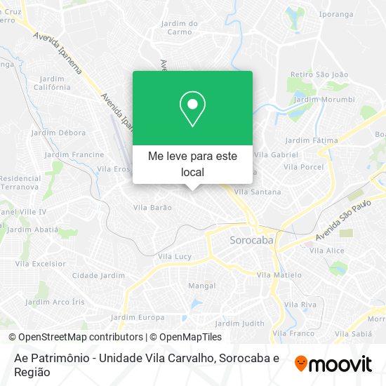 Ae Patrimônio - Unidade Vila Carvalho mapa