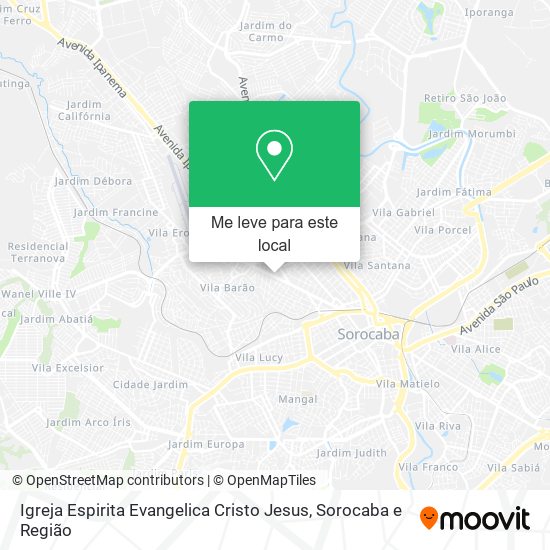 Igreja Espirita Evangelica Cristo Jesus mapa