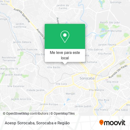 Aoesp Sorocaba mapa