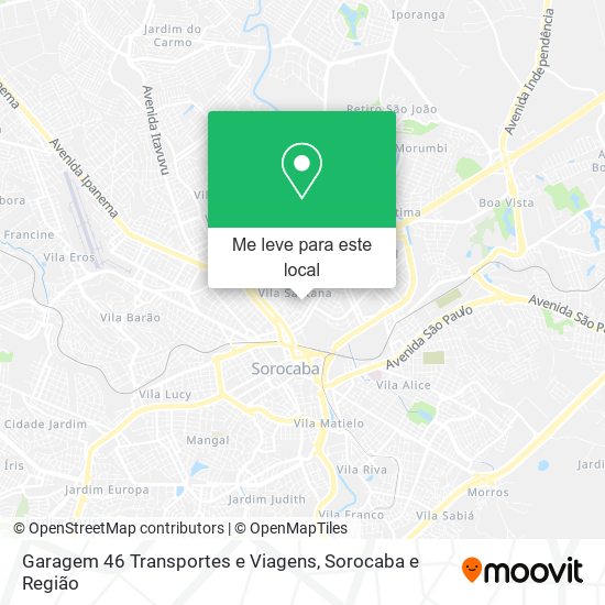 Garagem 46 Transportes e Viagens mapa