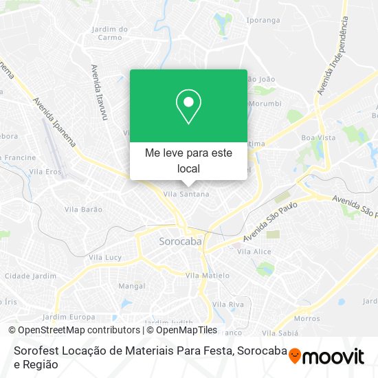 Sorofest Locação de Materiais Para Festa mapa