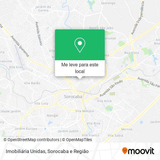 Imobiliária Unidas mapa