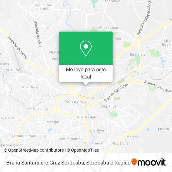 Bruna Santarsiere Cruz Sorocaba mapa