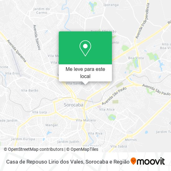 Casa de Repouso Lirio dos Vales mapa