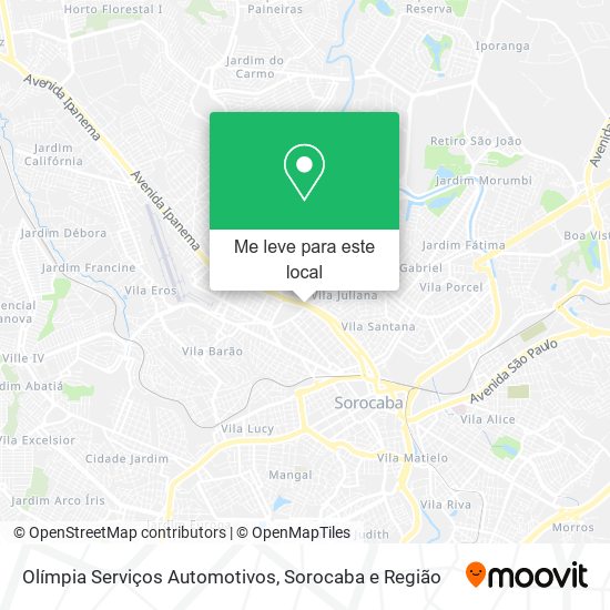 Olímpia Serviços Automotivos mapa