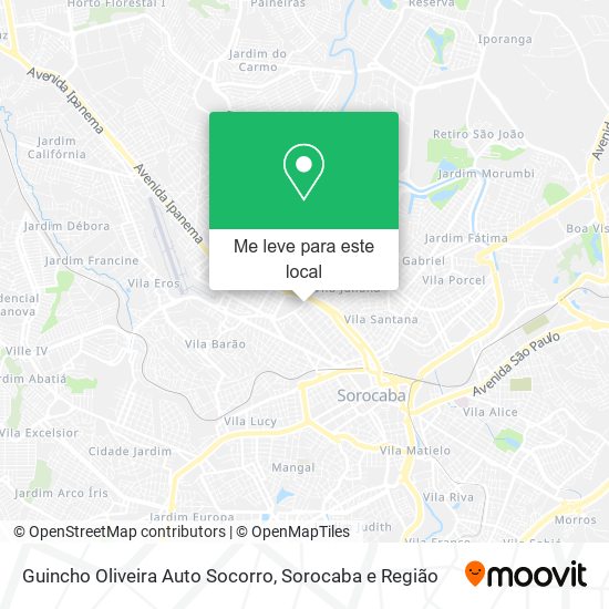 Guincho Oliveira Auto Socorro mapa