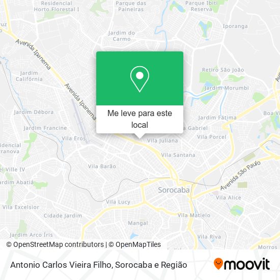 Antonio Carlos Vieira Filho mapa