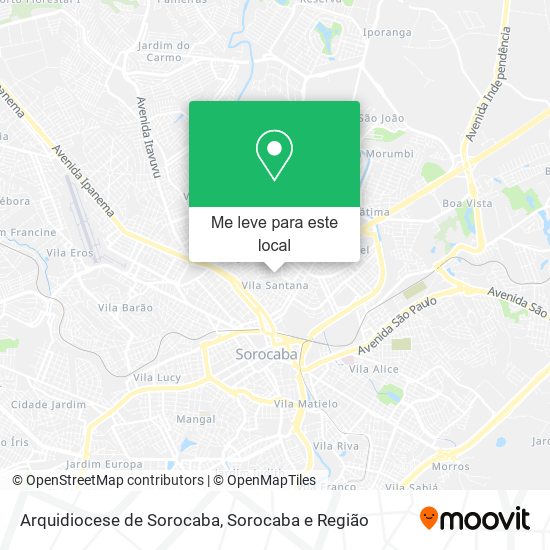 Arquidiocese de Sorocaba mapa