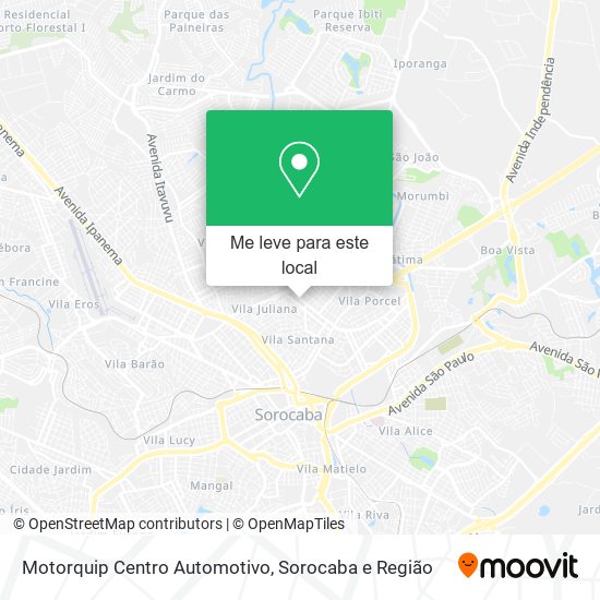 Motorquip Centro Automotivo mapa