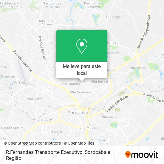 R.Fernandes Transporte Executivo mapa