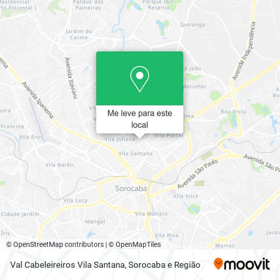 Val Cabeleireiros Vila Santana mapa