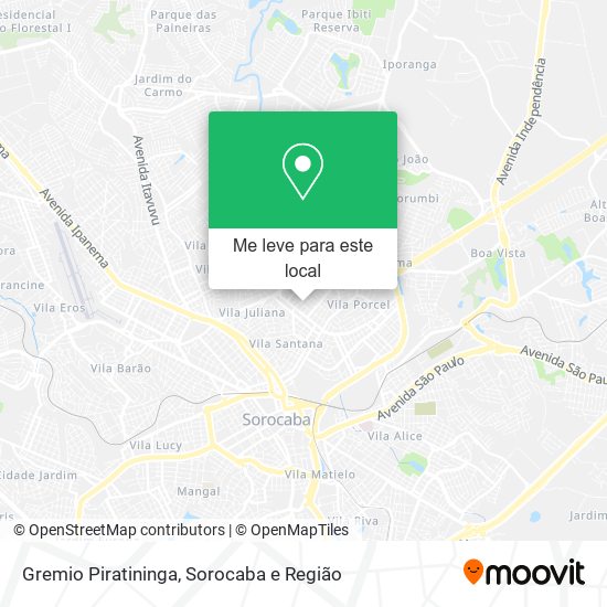 Gremio Piratininga mapa