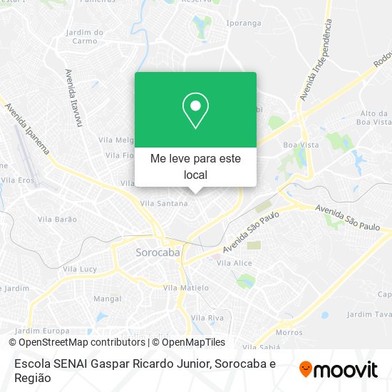 Escola SENAI Gaspar Ricardo Junior mapa