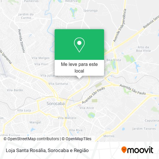 Loja Santa Rosália mapa