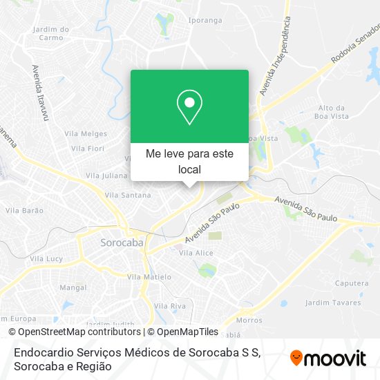 Endocardio Serviços Médicos de Sorocaba S S mapa