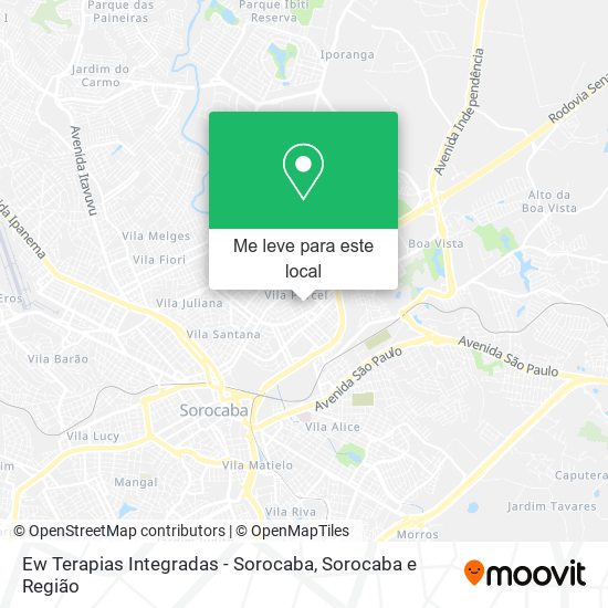 Ew Terapias Integradas - Sorocaba mapa