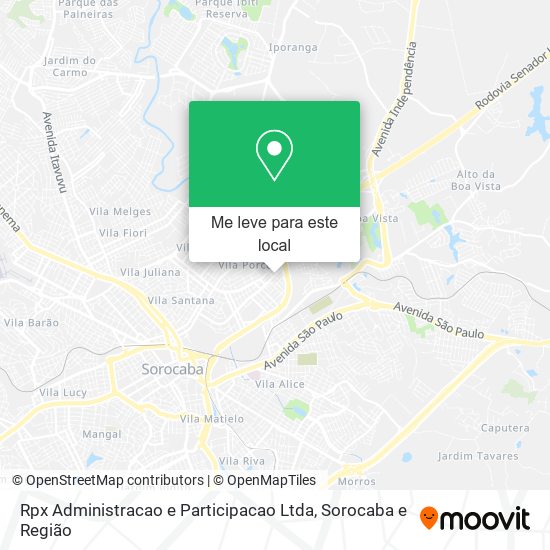 Rpx Administracao e Participacao Ltda mapa